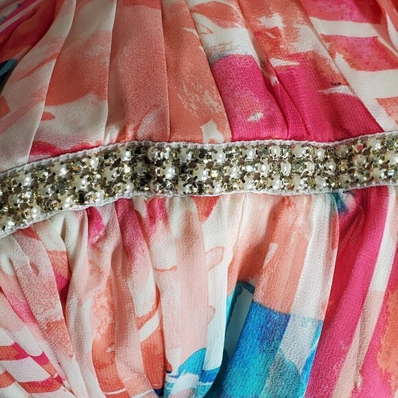 As U Wish Love Reign Strapless Floral Dress Size 5 With Rhinestone Waistband - Picture 7 of 14